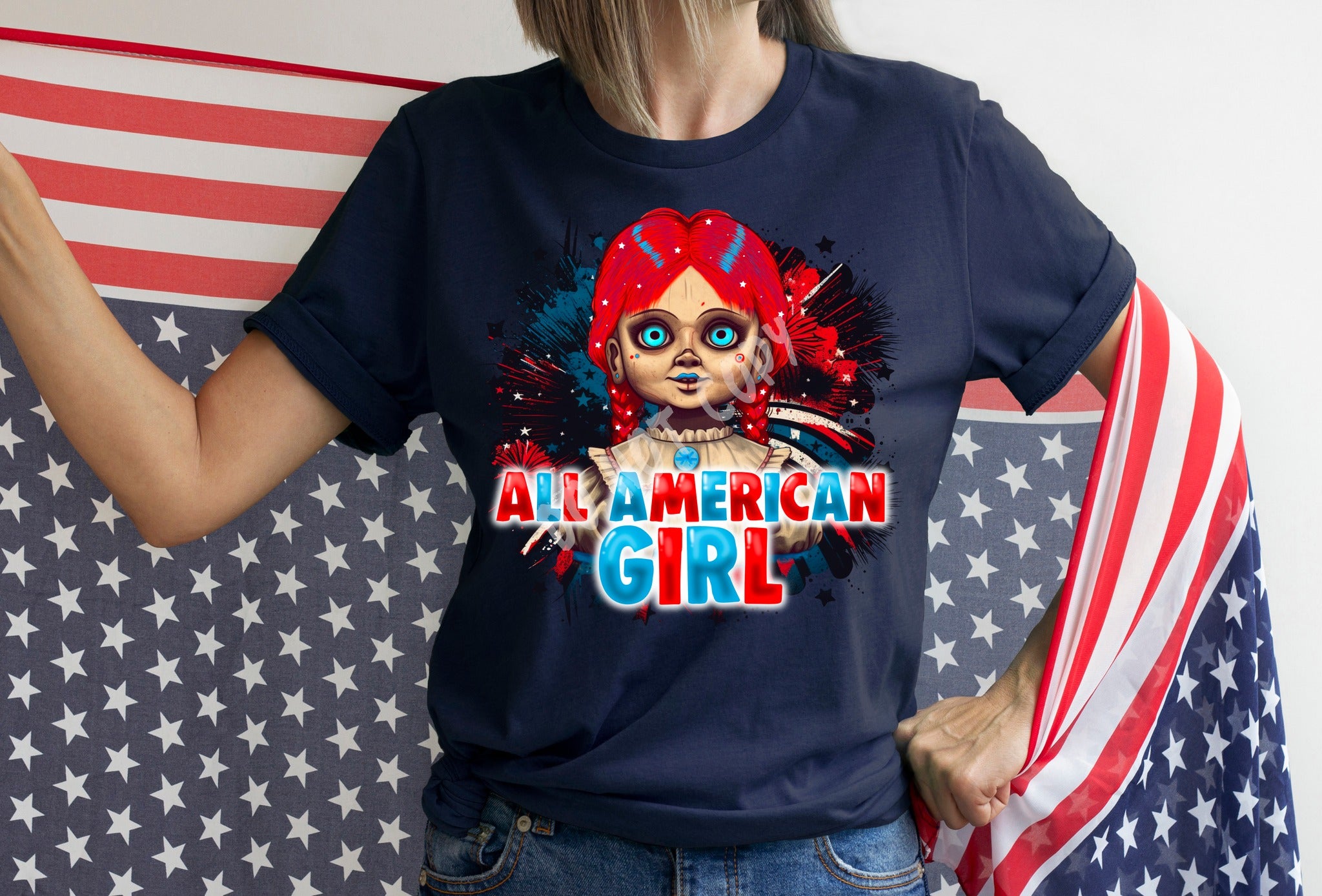 ALL AMERICAN GIRL- DTF Heat Transfer