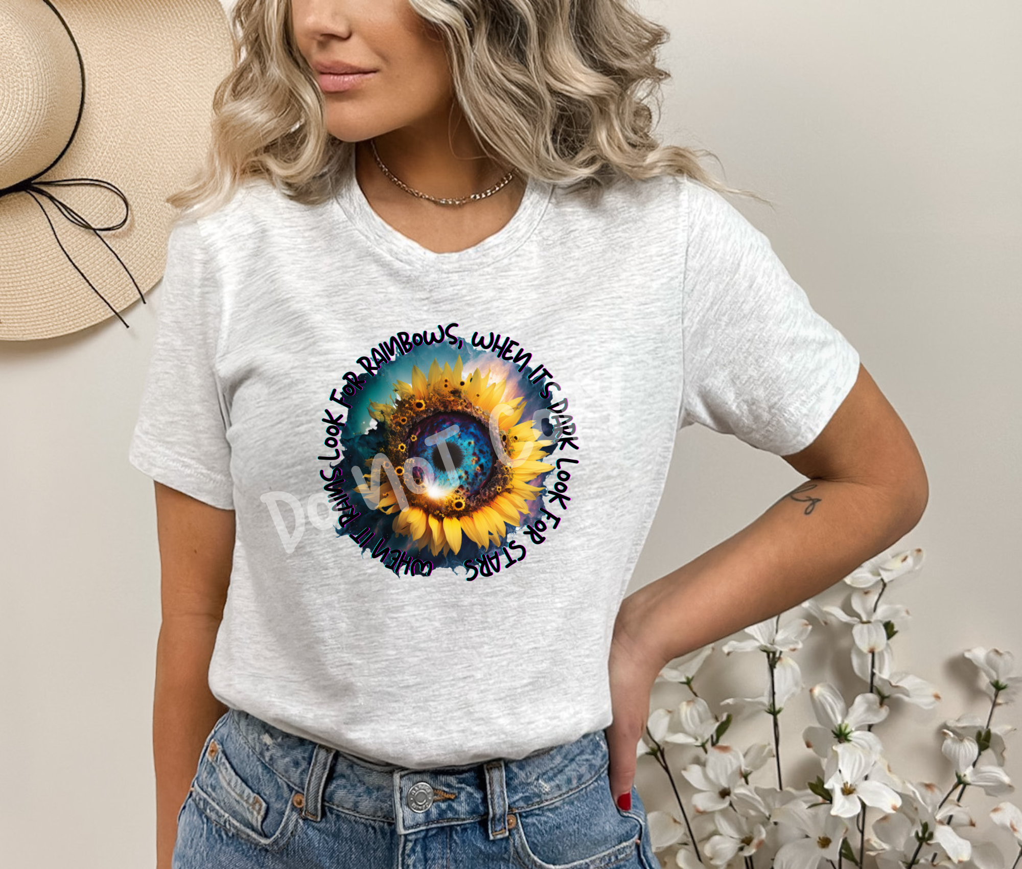 GALAXY SUNFLOWER DTF Heat Transfer