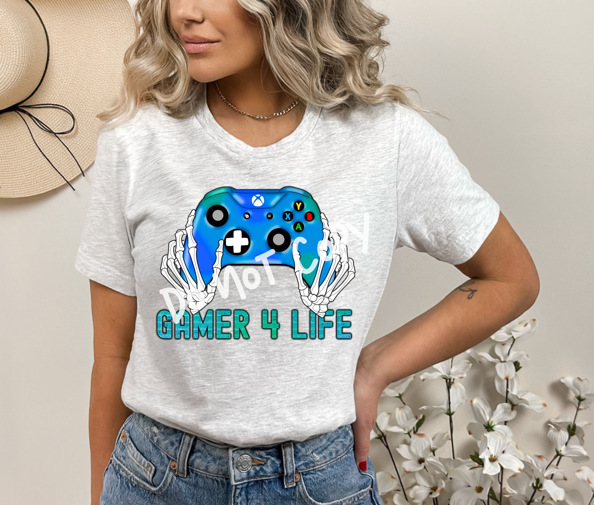 Blue Gamer 4 Life 2 DTF Transfer