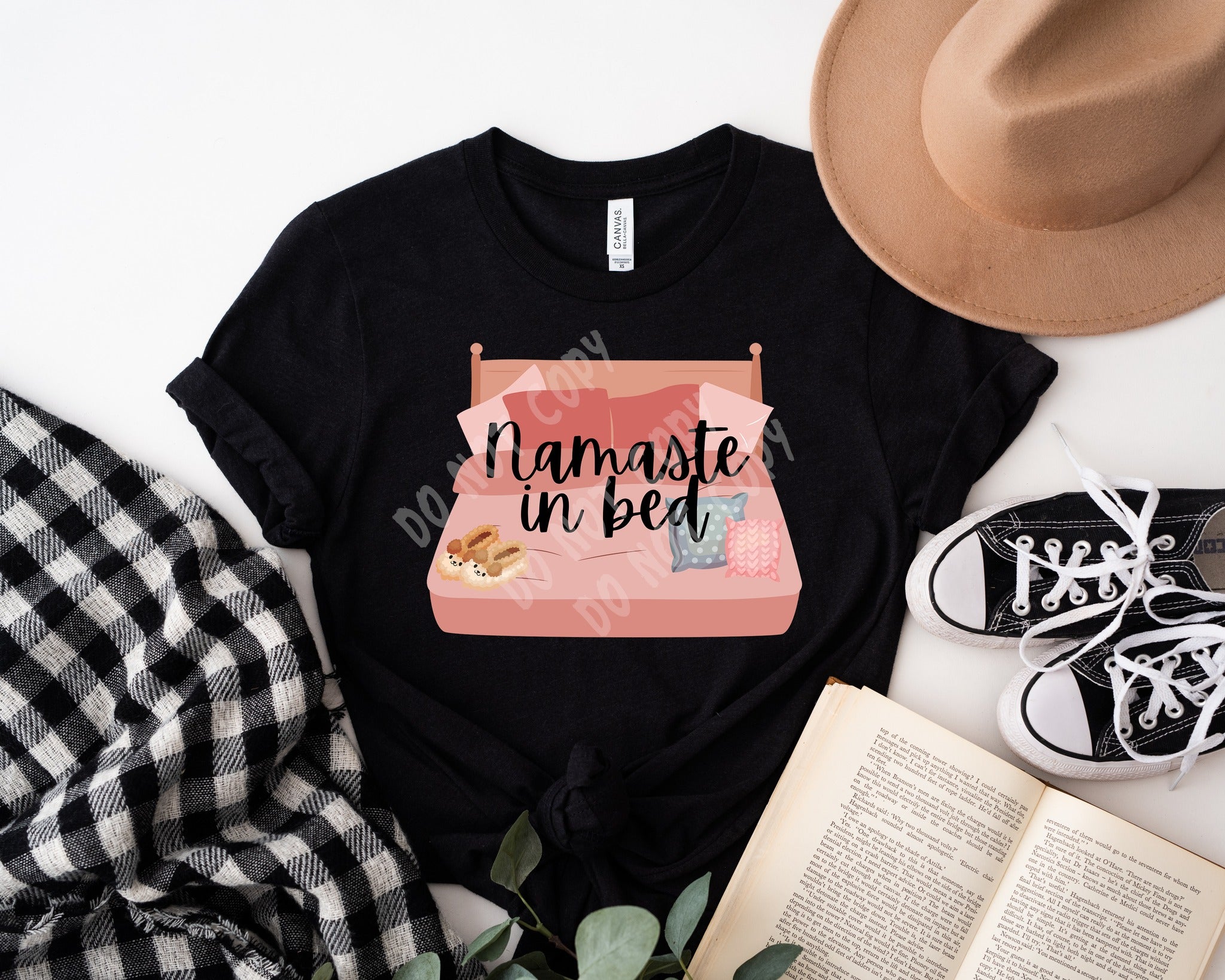 Namaste In Bed DTF Heat Transfer